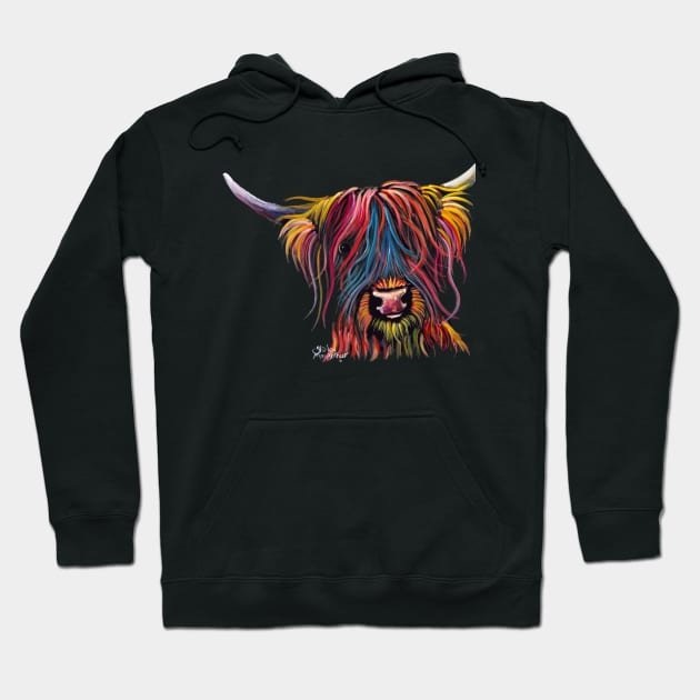 Scottish Hairy Highland Cow ' SWeeT Pea " Hoodie by ShirleyMac